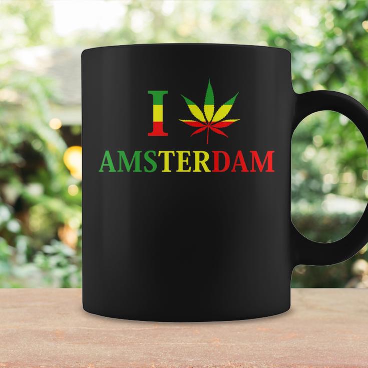 I Love Amsterdam Hemp Leaf Reggae Kiffer Tassen Geschenkideen