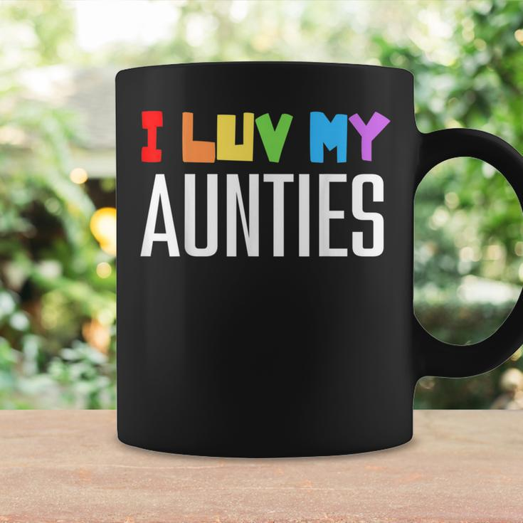 I Love My Aunties Pride Aunt 2 Aunts Love Men Women Girl Boy Coffee Mug Gifts ideas
