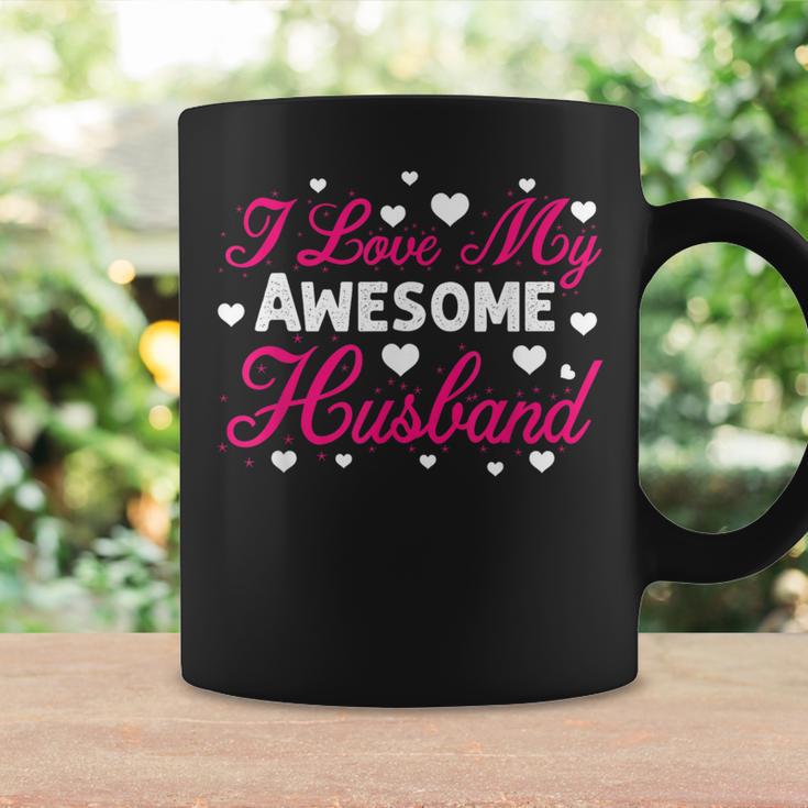 I Love My Awesome Husband Wife Father's Day Usa Coffee Mug Gifts ideas