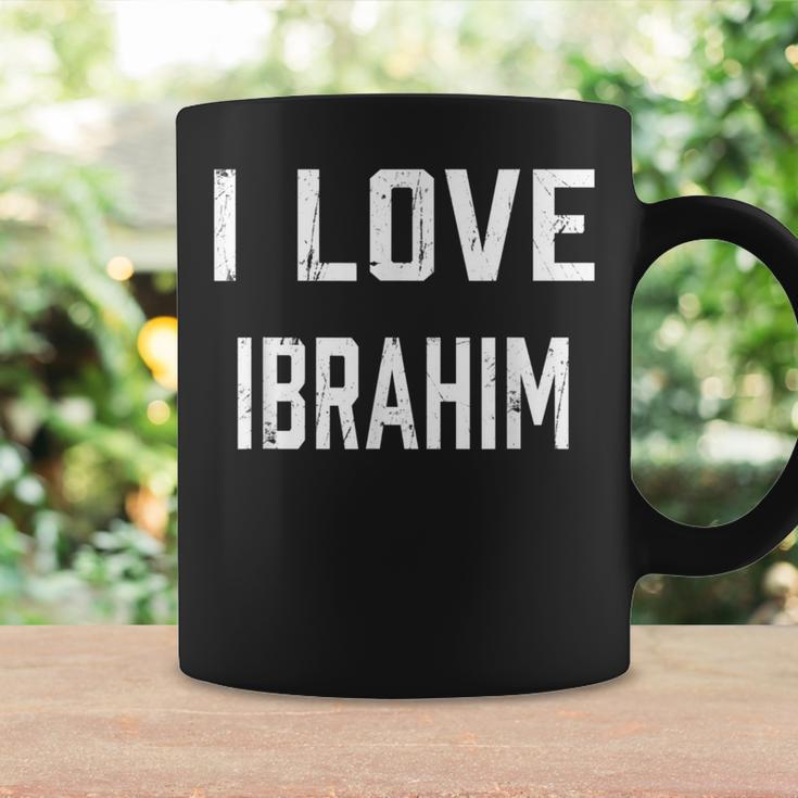 I Love Ibrahim Family Son Daughter Boy Girl Baby Name Coffee Mug Gifts ideas