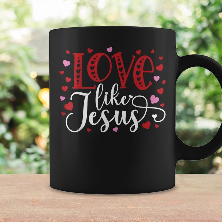 Love Like Jesus Valentines Day Hearts Coffee Mug Gifts ideas