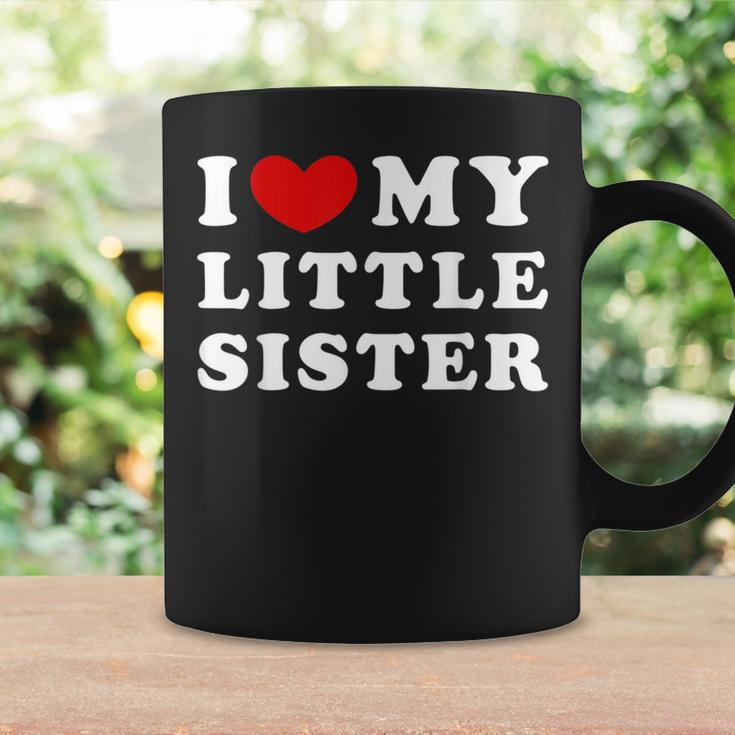 I Love My Little Sister I Heart My Little Sister Coffee Mug Gifts ideas