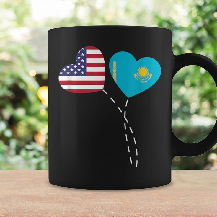 Loving Usa Kazakhstan Flag Heart Kazakh Americans Love Coffee Mug Gifts ideas