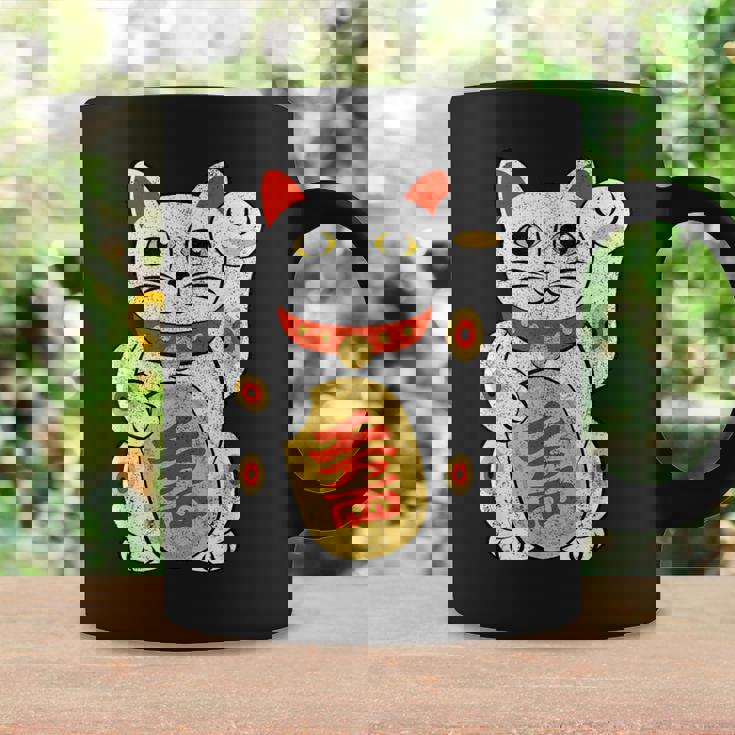 Lucky Cat Japanese Good Luck Charm Japan Asian Fun Coffee Mug Gifts ideas