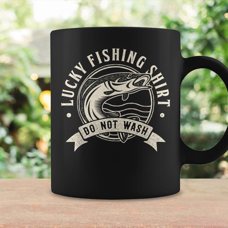 Lucky Fishing Do Not Wash Angler & Fish Coffee Mug Gifts ideas