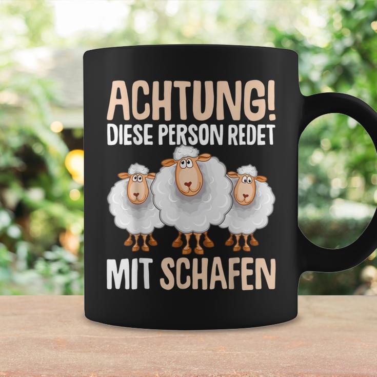 Lustiges Schäfer Tassen Achtung, Rede mit Schafen, Schäferhumor Tee Geschenkideen