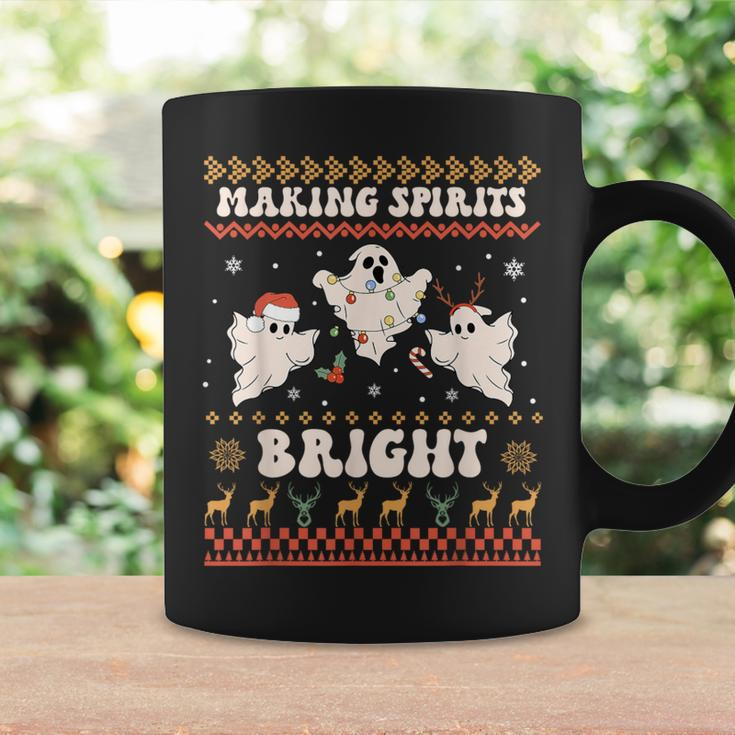 Making Spirits Bight Spooky Boo Ghost Gothic Ugly Christmas Coffee Mug Gifts ideas