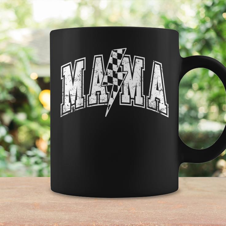 Mama Lightning Bolt Checkered Varsity Mom Mother's Day Coffee Mug Gifts ideas