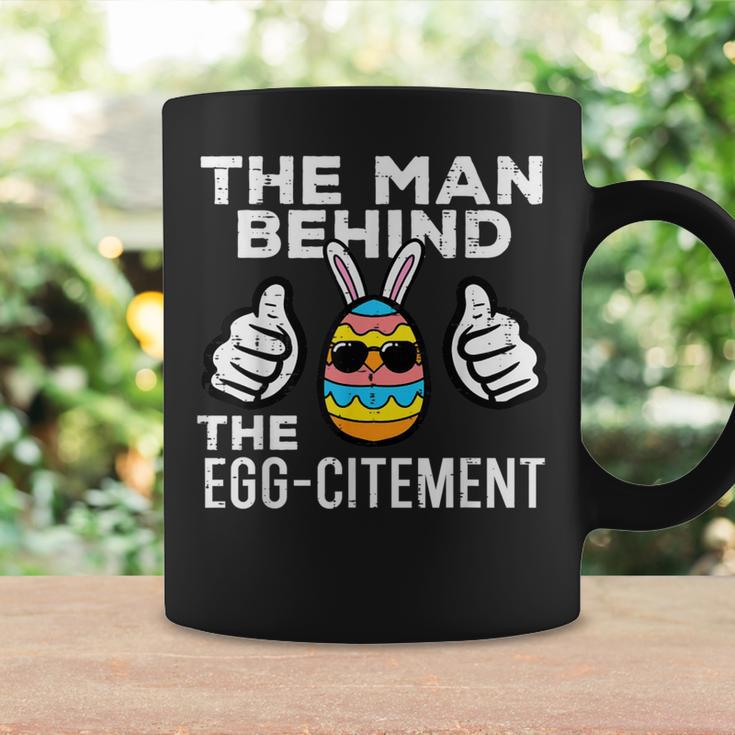 Man Behind Eggcitement Easter Pregnancy Announcement Dad Coffee Mug Gifts ideas