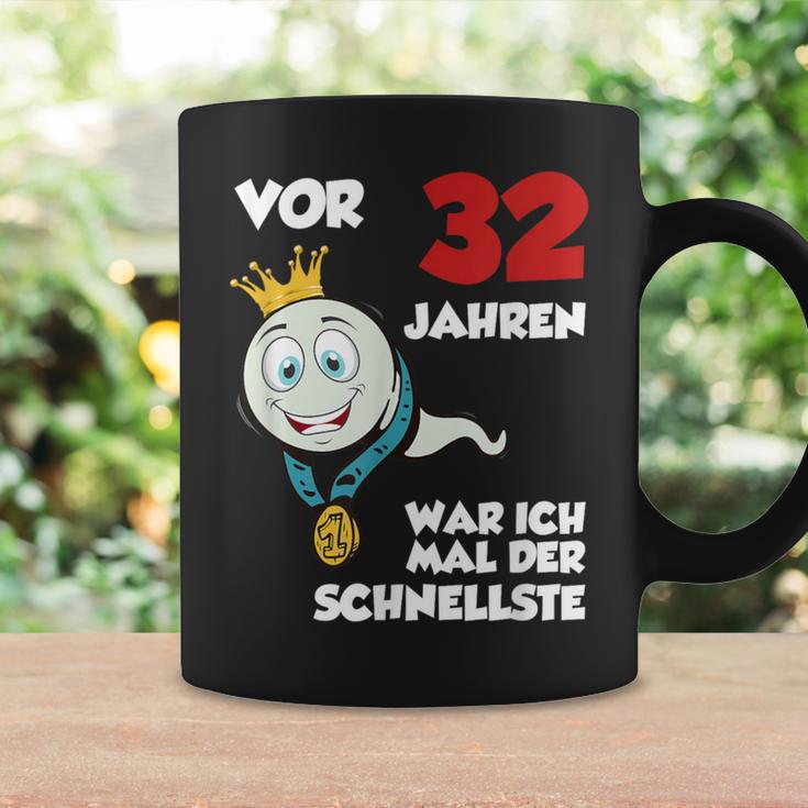 Man Vor 32 Jahren Schnellster Slogan Schwarz Tassen zum 32. Geburtstag Geschenkideen