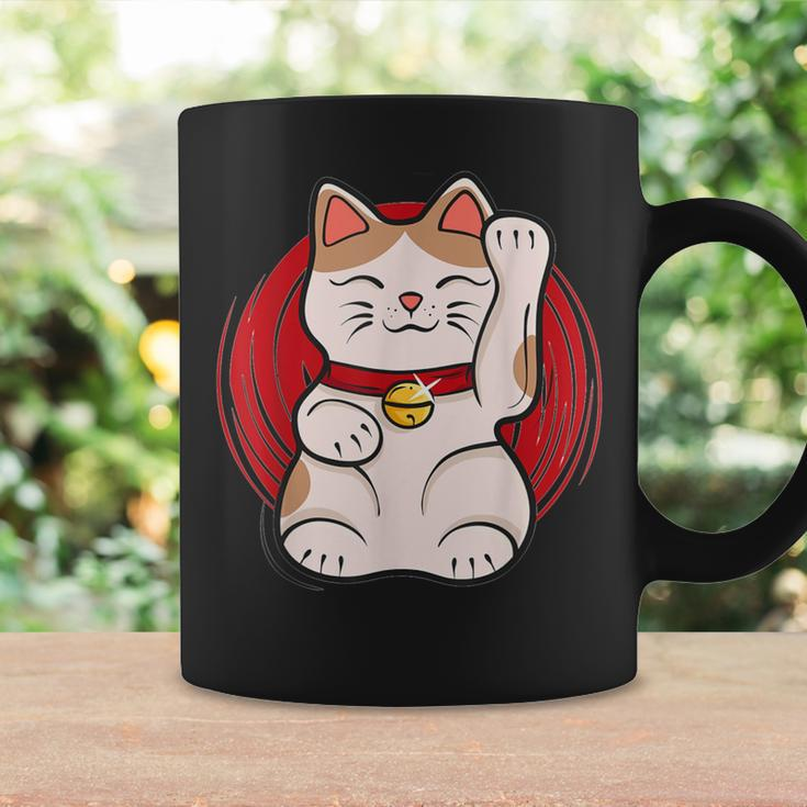 Maneki-Neko Lucky Cat Statue Waving Japanese Style Coffee Mug Gifts ideas