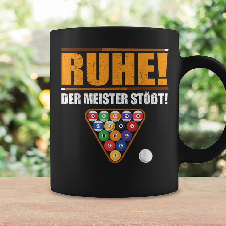 Männer Ruhe Der Meister Stößt Billiard Slogan German Language Tassen Geschenkideen