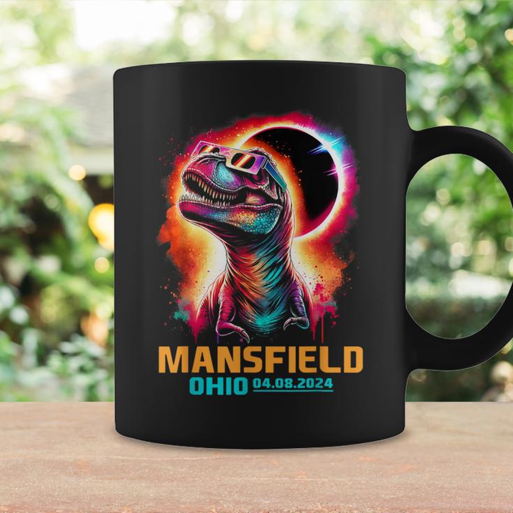 Mansfield Ohio Total Solar Eclipse 2024Rex Dinosaur Coffee Mug Gifts ideas