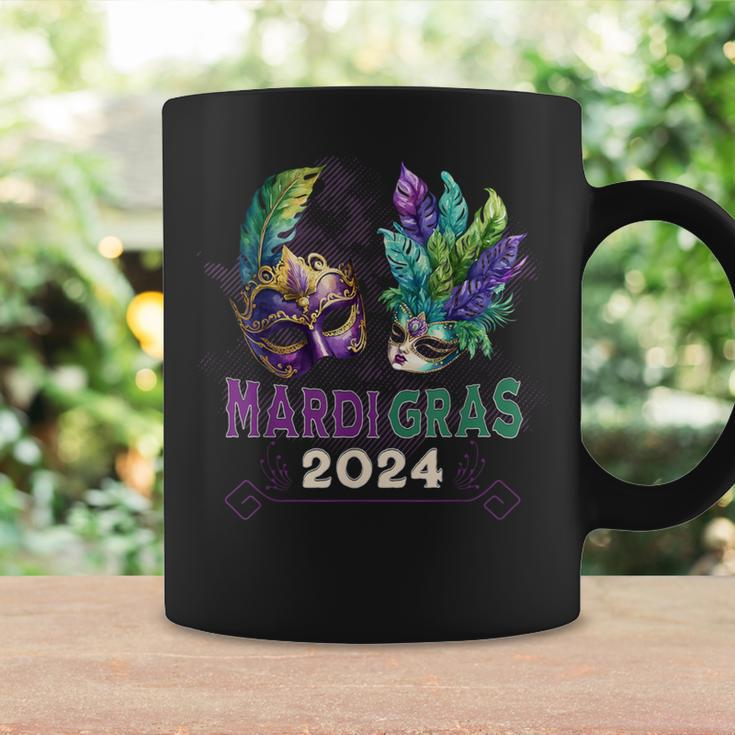 Mardi Gras 2024 Jester Feather Masks Carnival Parade Party Coffee Mug Gifts ideas