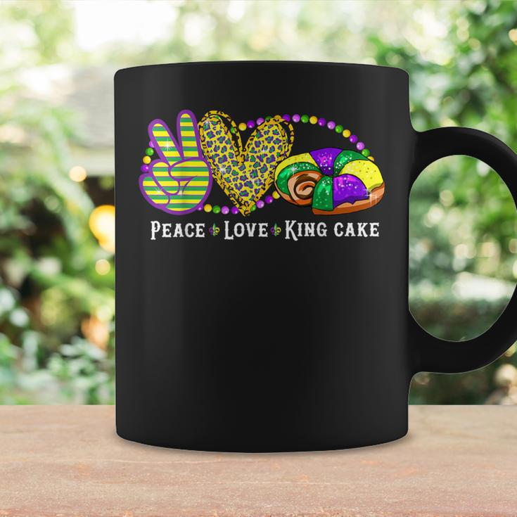 Mardi Gras Peace Love King Cakes Beads Carnival Coffee Mug Gifts ideas