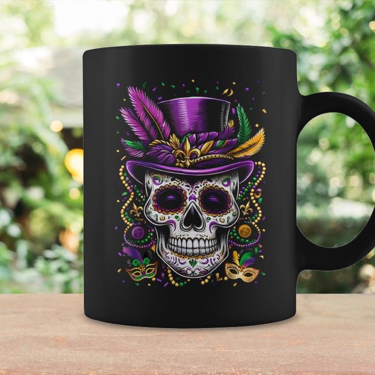 Mardi Gras Skull Top Hat Beads Mask New Orleans Louisiana Coffee Mug Gifts ideas