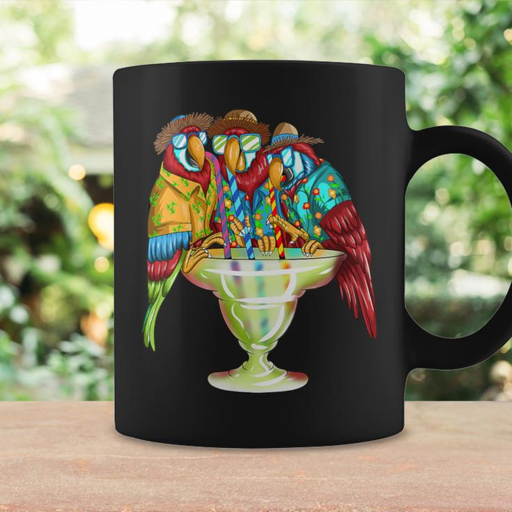 Margarita Drinking Hawaiian Parrot Three Parrots Drinking Coffee Mug Gifts ideas