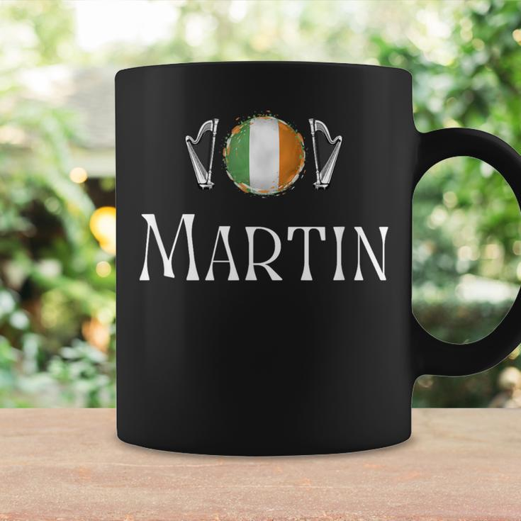 Martin Surname Irish Family Name Heraldic Flag Harp Coffee Mug Gifts ideas
