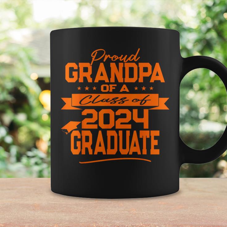 Matching Family Orange Proud Grandpa Class Of 2024 Graduate Coffee Mug Gifts ideas