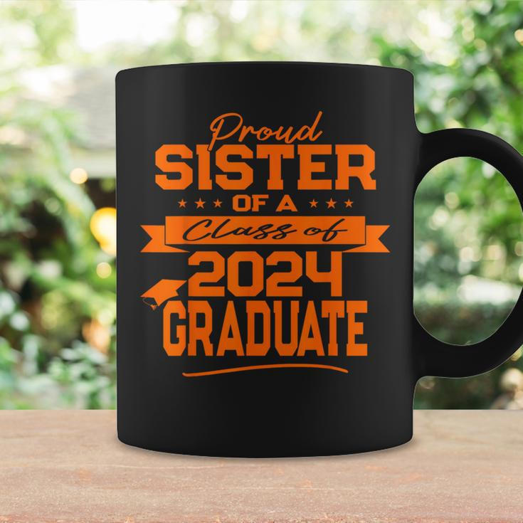 Matching Family Orange Proud Sister Class Of 2024 Graduate Coffee Mug Gifts ideas
