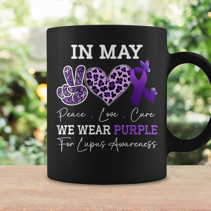 In May We Wear Purple Lupus Awareness Ribbon Purple Lupus Coffee Mug Gifts ideas