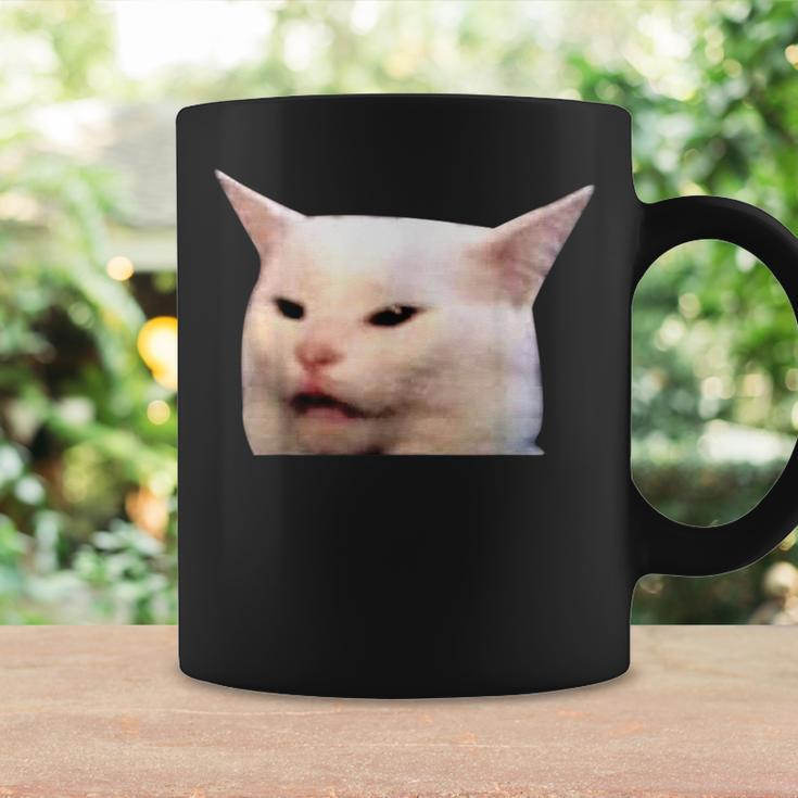 Meme Lover Woman Yelling At A Cat For Him & Her Coffee Mug Gifts ideas