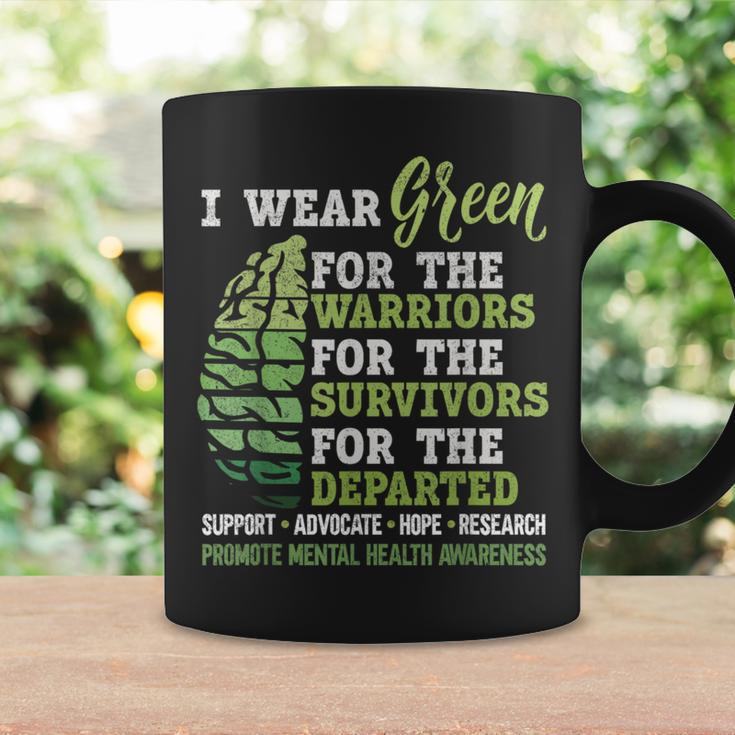 Mental Health Awareness Matters Support I Wear Green Warrior Coffee Mug Gifts ideas