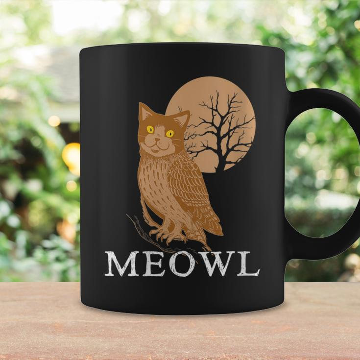 Meowl Cat Owl With Tree And Full Moon Coffee Mug Gifts ideas