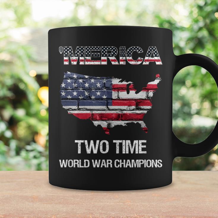 Merica Two Time World War Champions Champs Coffee Mug Gifts ideas