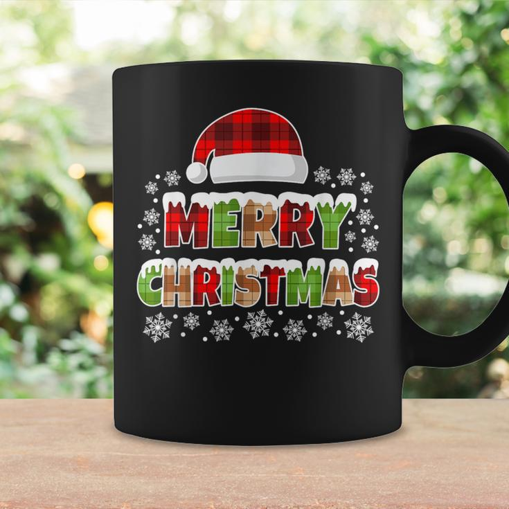 Merry Christmas Buffalo Plaid Xmas Coffee Mug Gifts ideas