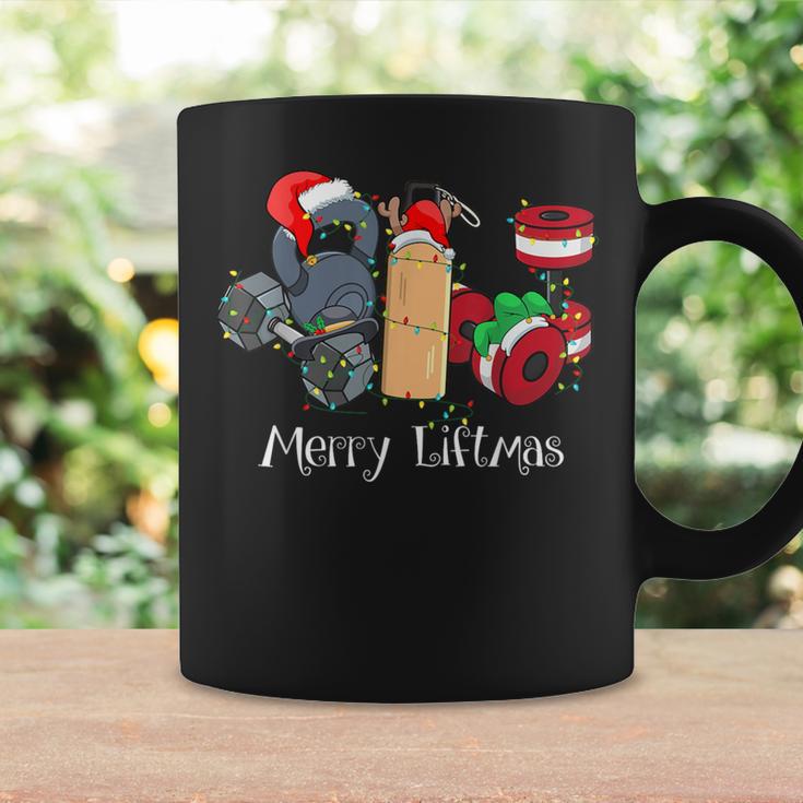 Merry Liftmas Christmas Gym Workout Kettlebell Weightlifting Coffee Mug Gifts ideas