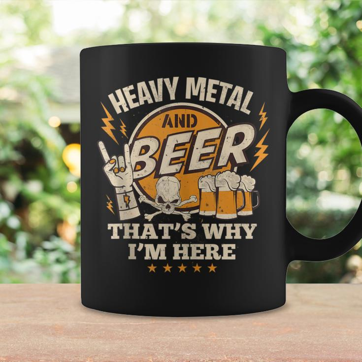 Metalhead Heavy Metal And Beer That's Why I'm Here Punk Rock Coffee Mug Gifts ideas