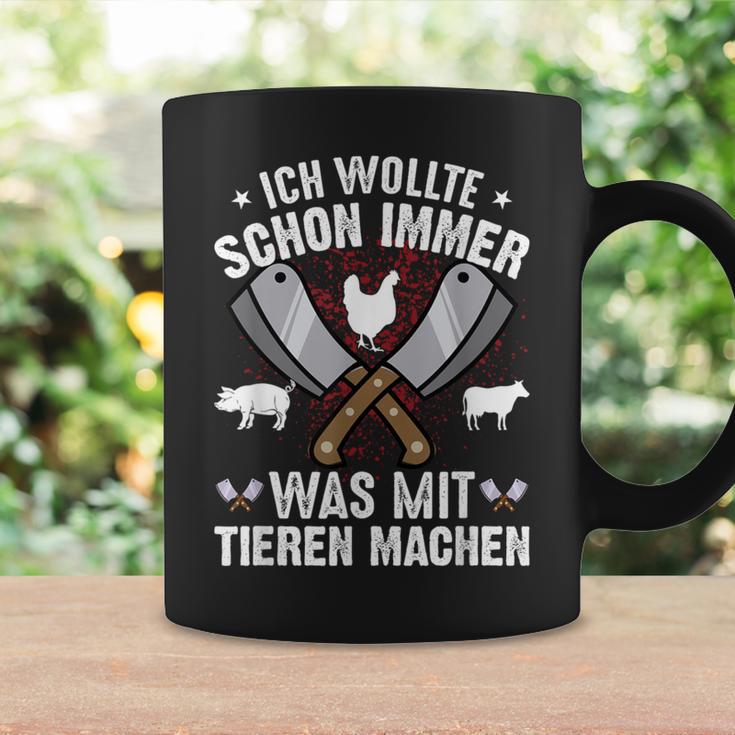 Metzger Was Mit Tieren Text In German Tassen Geschenkideen