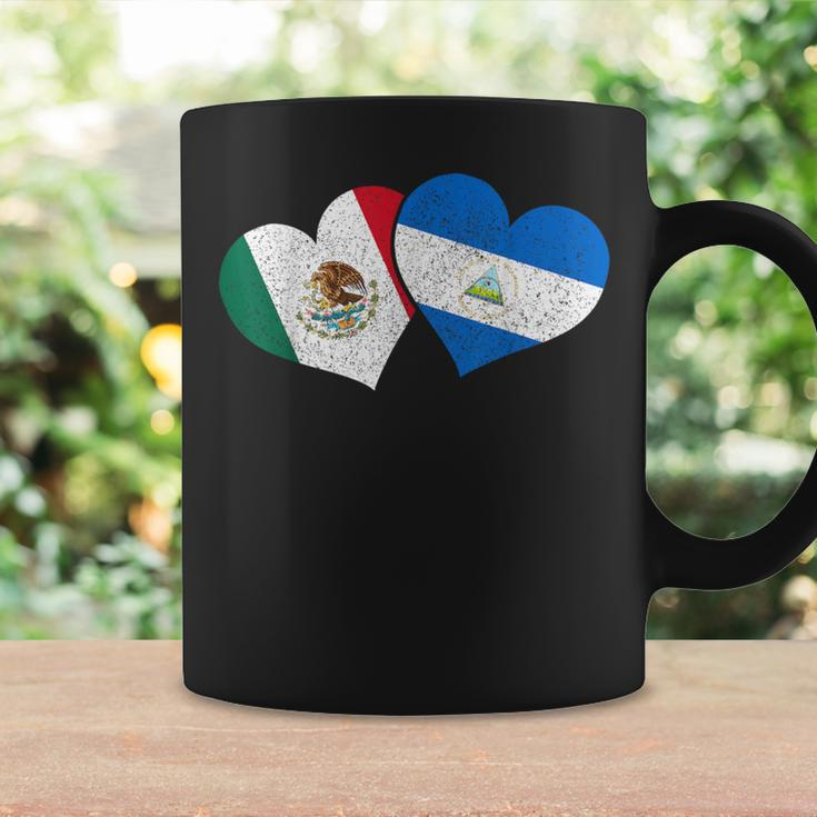 Mexico Nicaragua Hearts Mexican Nicaraguan Flag Pride Nica Coffee Mug Gifts ideas