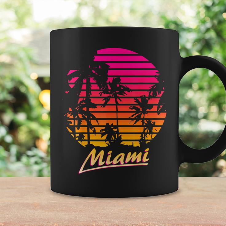 Miami 80S Summer Beach Palm Sunset Tassen Geschenkideen