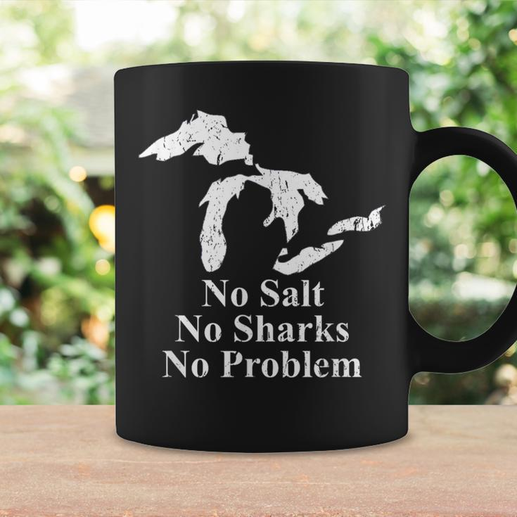 Michigan Great Lakes No Salt No Sharks No Problem Coffee Mug Gifts ideas