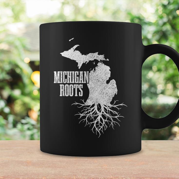 Michigan Roots Vintage Pride State Map Coffee Mug Gifts ideas