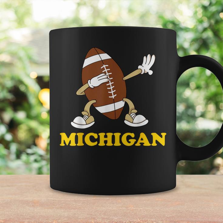 Michigan Yellow Blue Mi Foot Ball Michigan Coffee Mug Gifts ideas