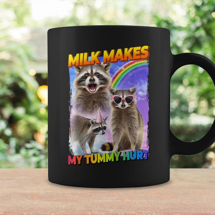 Milk Makes My Tummy Hurt Raccoon Meme Culture Coffee Mug Gifts ideas