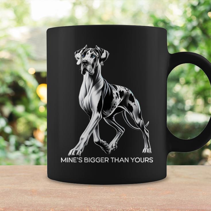 Mine's Bigger Than Yours Large Gentle Dog Lover Great Dane Coffee Mug Gifts ideas