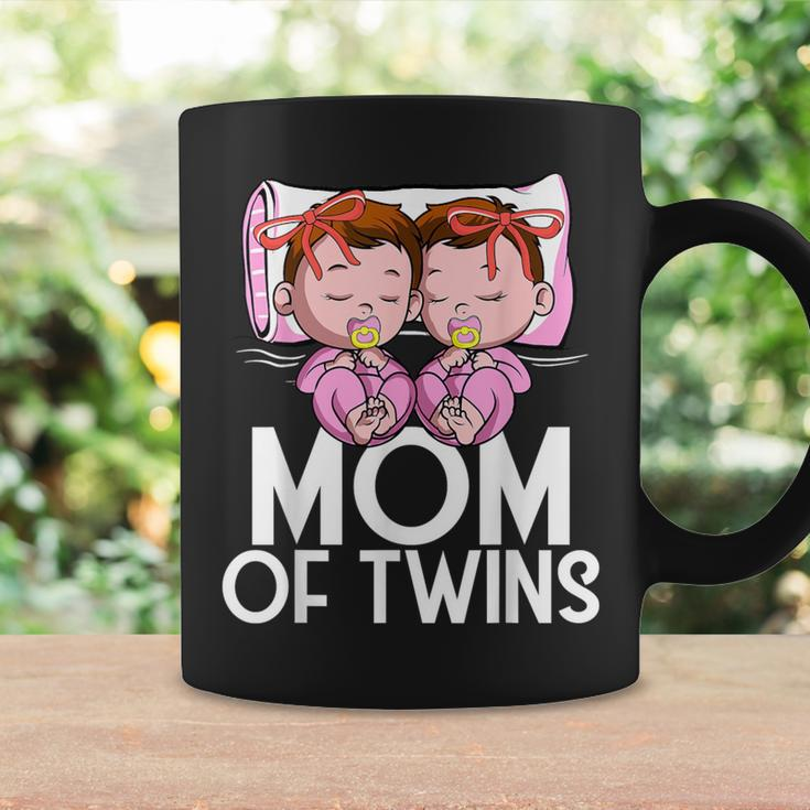 Mom Of Twins Girls Announcement Mother Of Twin Daughters Coffee Mug Gifts ideas