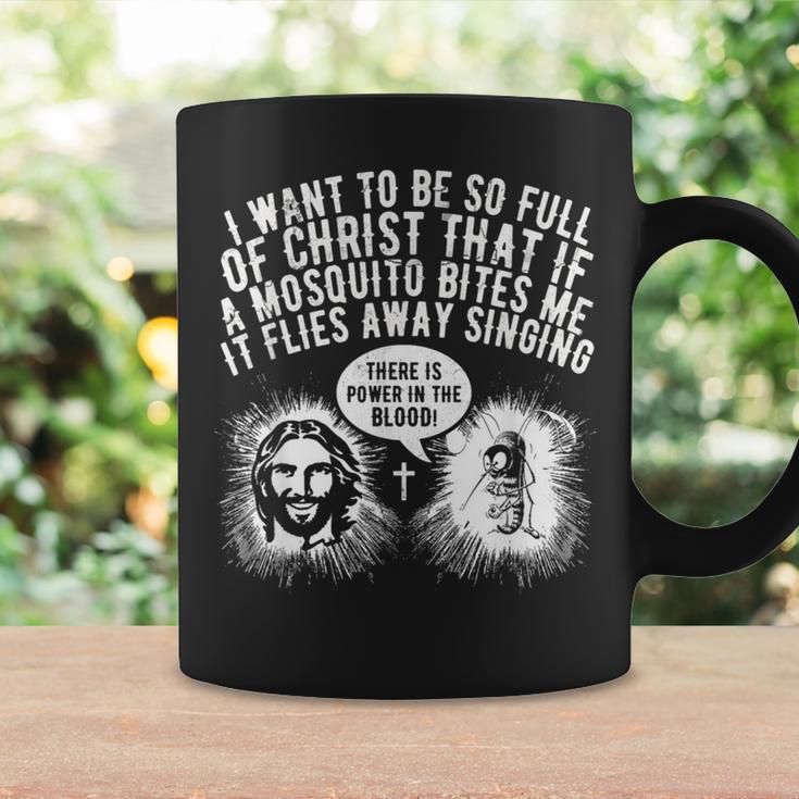 Mosquito Joke Christian Bible Jesus Power In The Blood Coffee Mug Gifts ideas