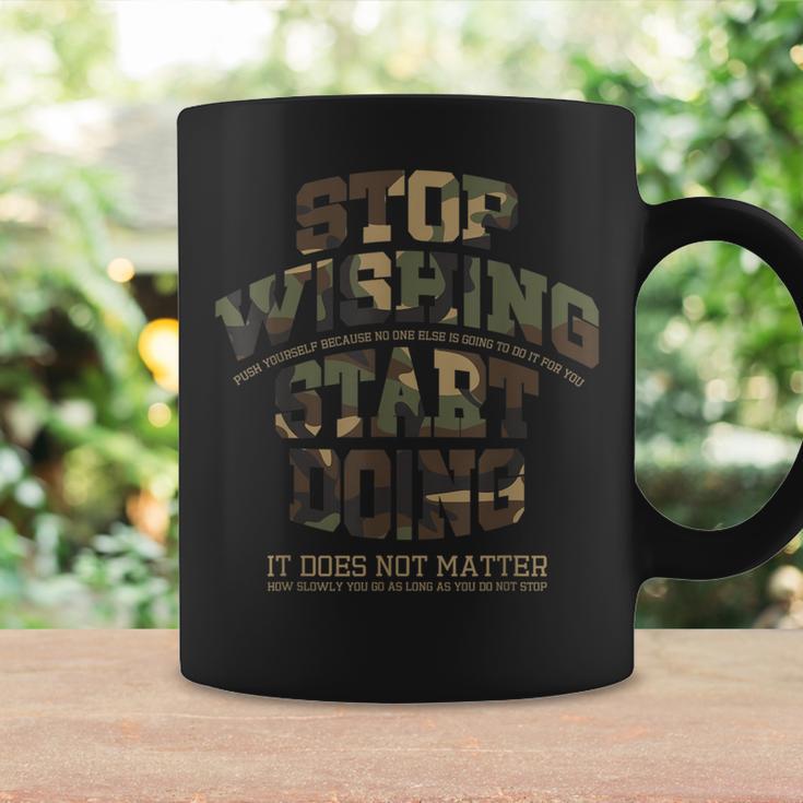 Motivational Military Message In Camo For Workout Success Coffee Mug Gifts ideas