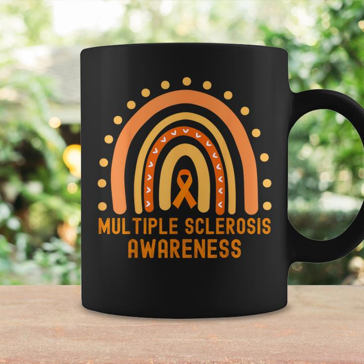 Ms Awareness Multiple Sclerosis Awareness Rainbow Orange Coffee Mug Gifts ideas