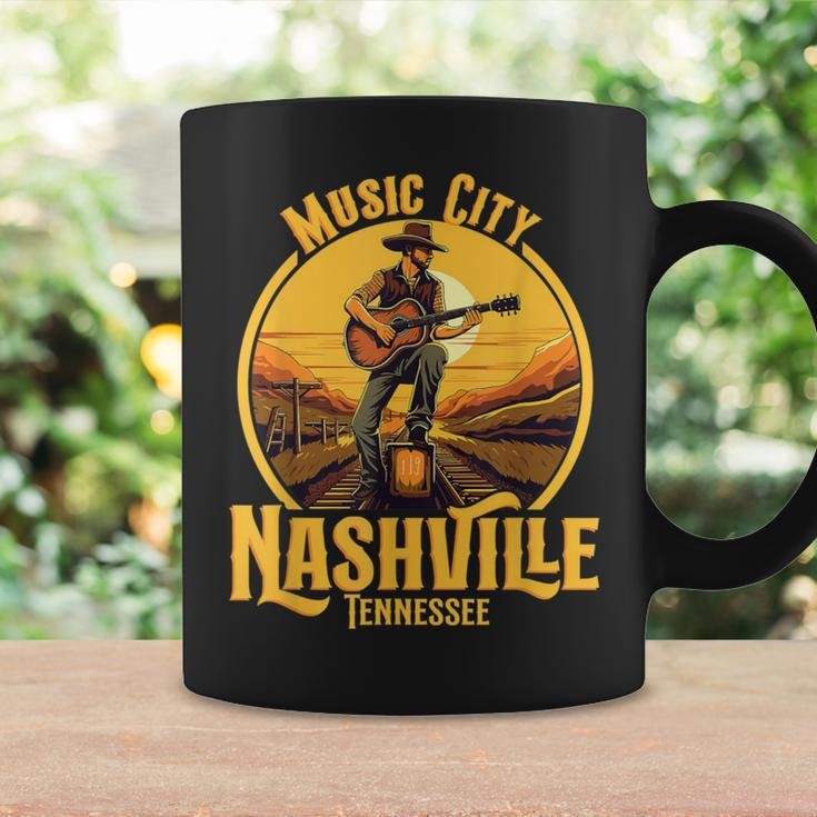 Music City Nashville Tennessee Vintage Guitar Country Music Coffee Mug Gifts ideas