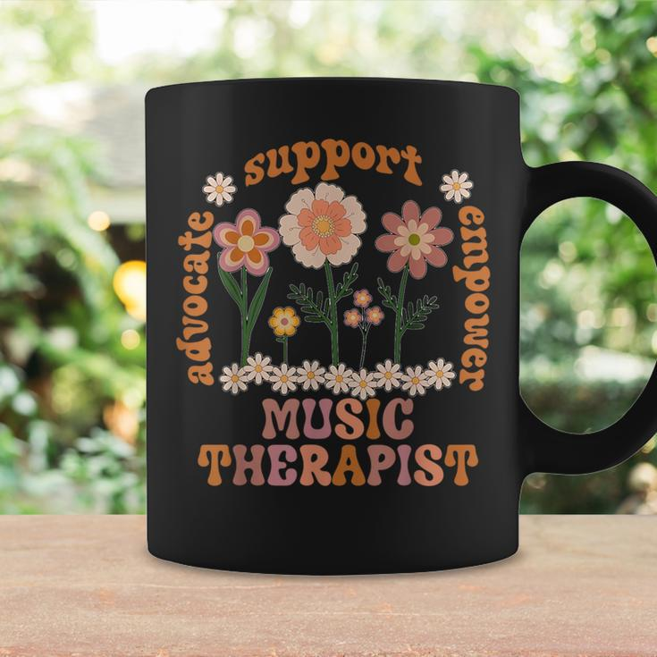 Music Therapist Music Therapy Flowers Advocate Empower Coffee Mug Gifts ideas