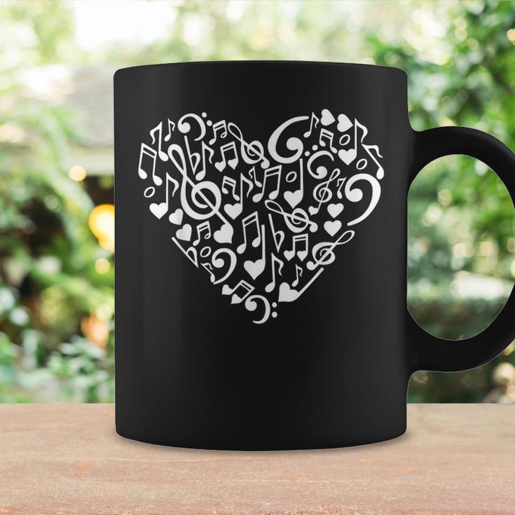 Musical Notes Music Lovers Heart Shape Valentines Day Coffee Mug Gifts ideas