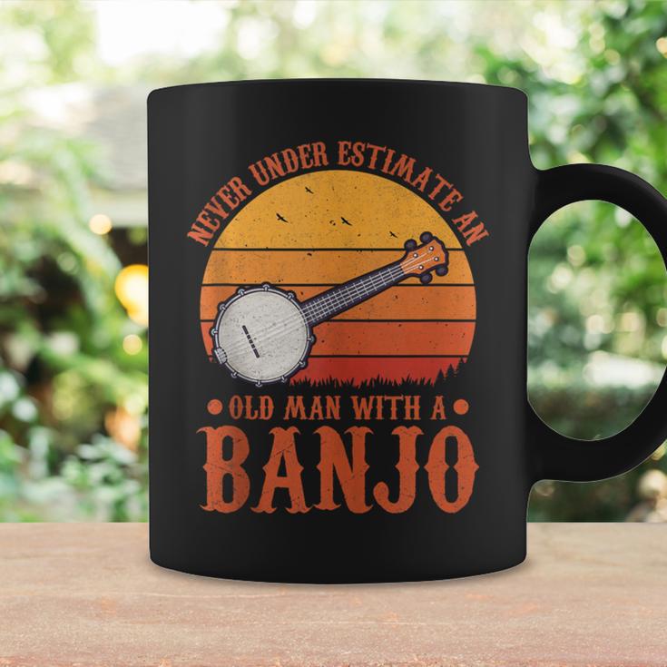 Musical Vintage Never Underestimate An Old Man With A Banjo Coffee Mug Gifts ideas