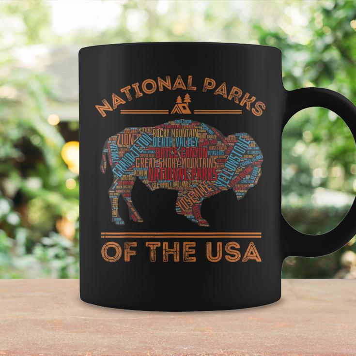 National Parks Usa Buffalo Travel Outdoors Hiking Vintage Coffee Mug Gifts ideas