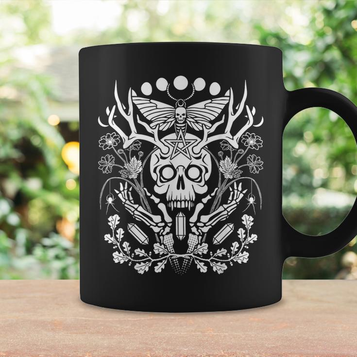 Nature Witch Skull And Death's Head Moth Moons & Crystals Coffee Mug Gifts ideas